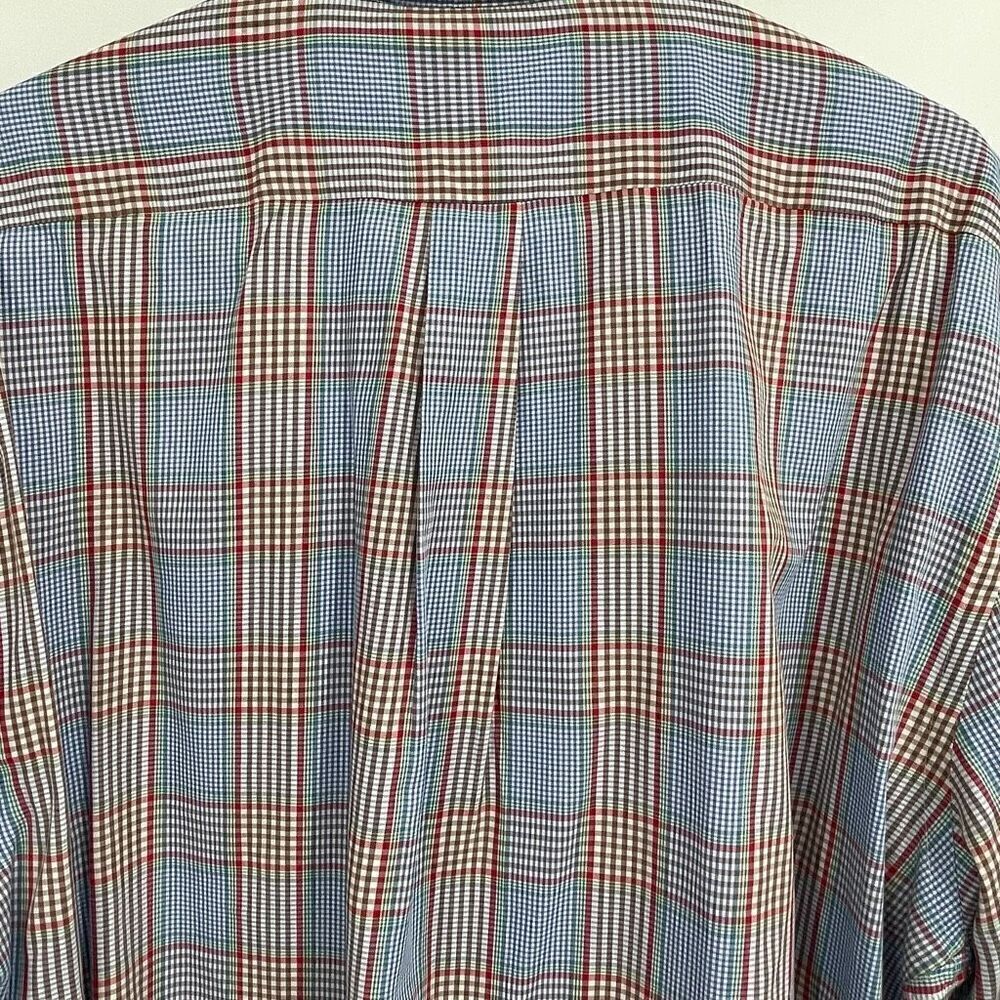 Peter Millar Multicolor Check Collared Long Sleeve Cotton Button-Up Shirt Large - Picture 5 of 5